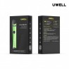 Uwell Caliburn A3 Pod System yeşil renkli cihaz kutusu ön ve arka görünüm