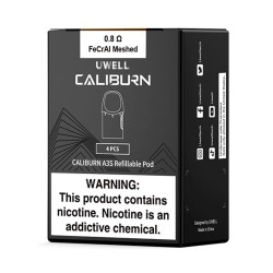 Uwell Caliburn A3S Kartuş 0.8 ohm FeCrAl Meshed Pod 4'lü Paket