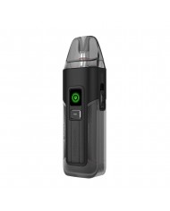 Vaporesso LUXE X2 Pod Siyah, şeffaf gövdeli, yeşil ışıklı elektronik sigara.