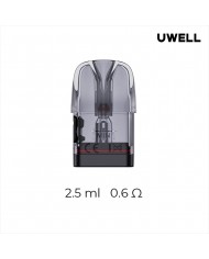 Uwell Caliburn G3 Kartuş 2.5ml 0.6Ω, Şeffaf Siyah Yedek Pod