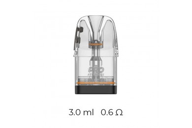 Uwell GPP Kartuş 3.0ml 0.6Ω, şeffaf yedek pod.