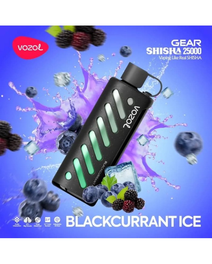 Vozol Gear Shisha 25000 Blackcurrant Ice